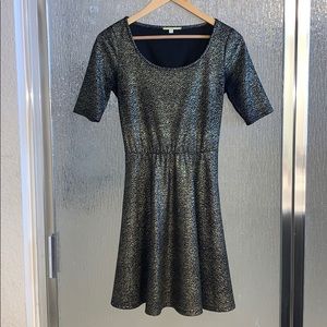 Gianni Bini black and gold glittery party dress